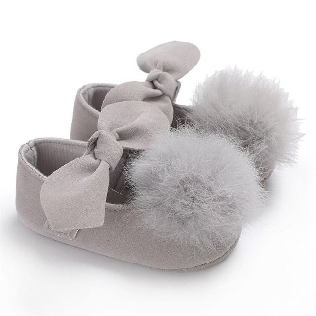 Balerini bebelus cu pampon (Culoare: Roz, Marime: 3) JEM3drl1276