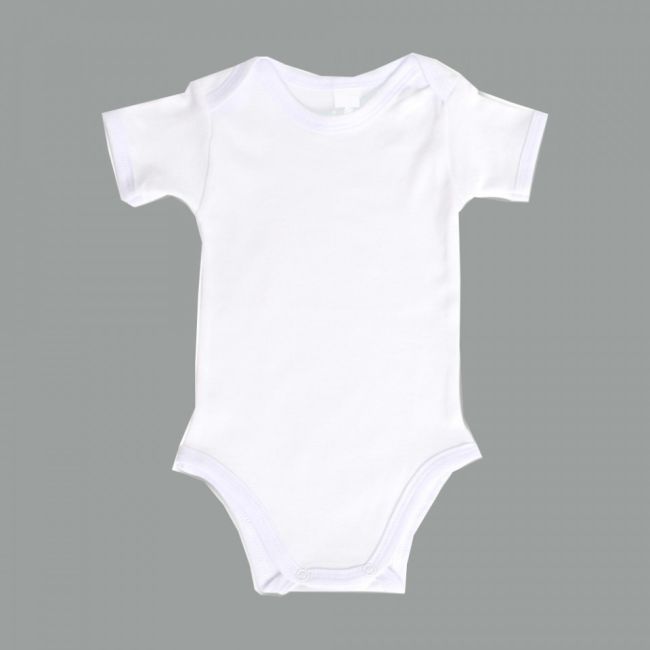 Body din bumbac alb cu maneca scurta (Marime: 3-6 Luni) JEMdrl_1382