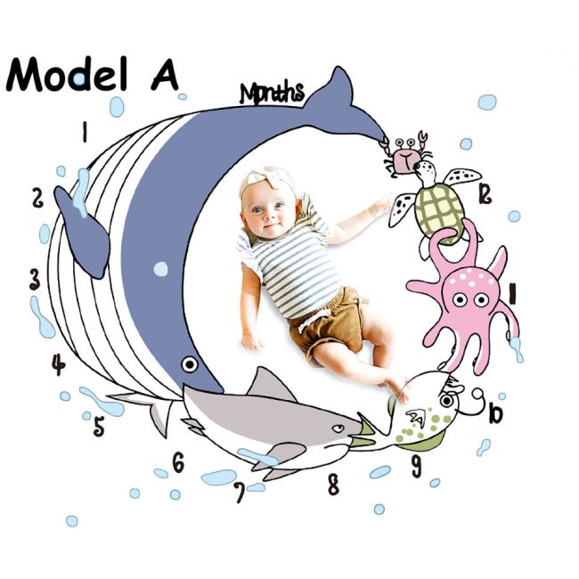Paturica Milestone subtire pentru fotografii memorabile Ocean Model A JEMocnB