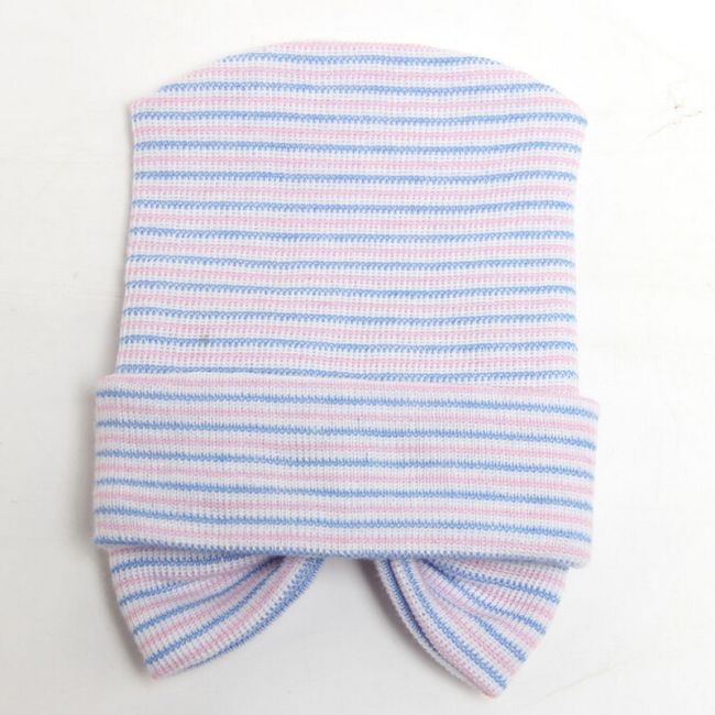 Caciulita subtire de nou-nascut cu funda (Culoare: Bleu) JEMcasubfun4