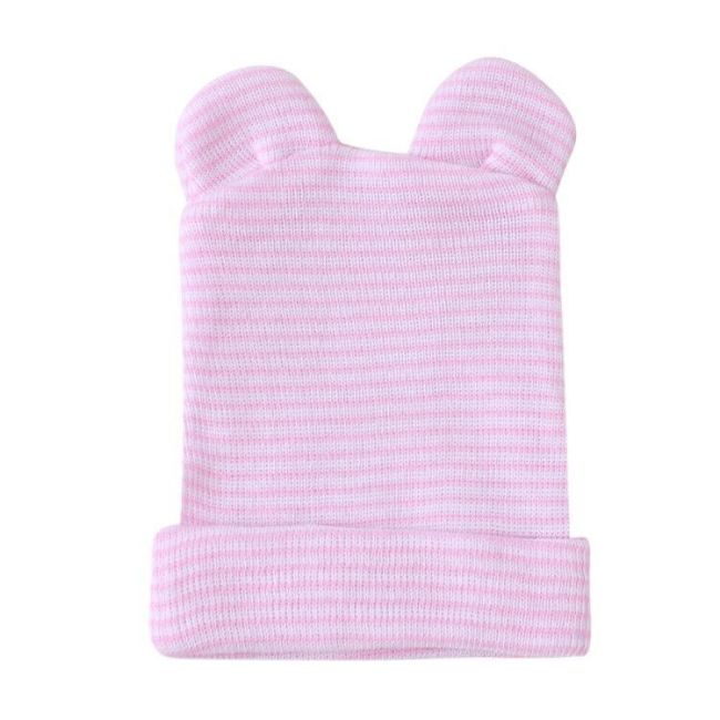 Caciulita subtire de nou-nascut cu urechiuse (Culoare: Bleumarine) JEMcasubur3