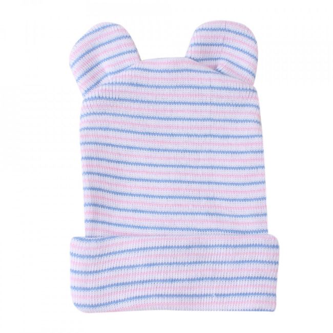 Caciulita subtire de nou-nascut cu urechiuse (Culoare: Multicolor) JEMcasubur2