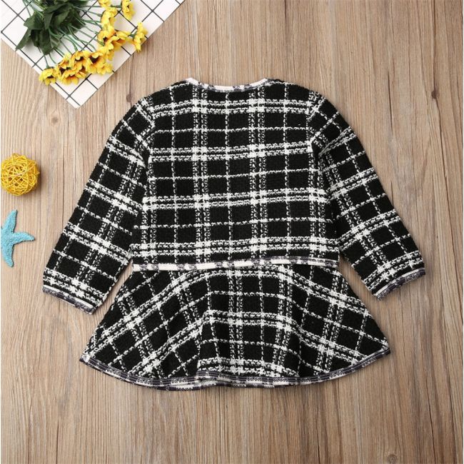 Set sacou cu rochita (Culoare: Roz cu alb, Marime: 130) JEM36set6