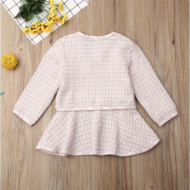 Set sacou cu rochita (Marime: 100, Culoare: Negru cu alb) JEM36set9