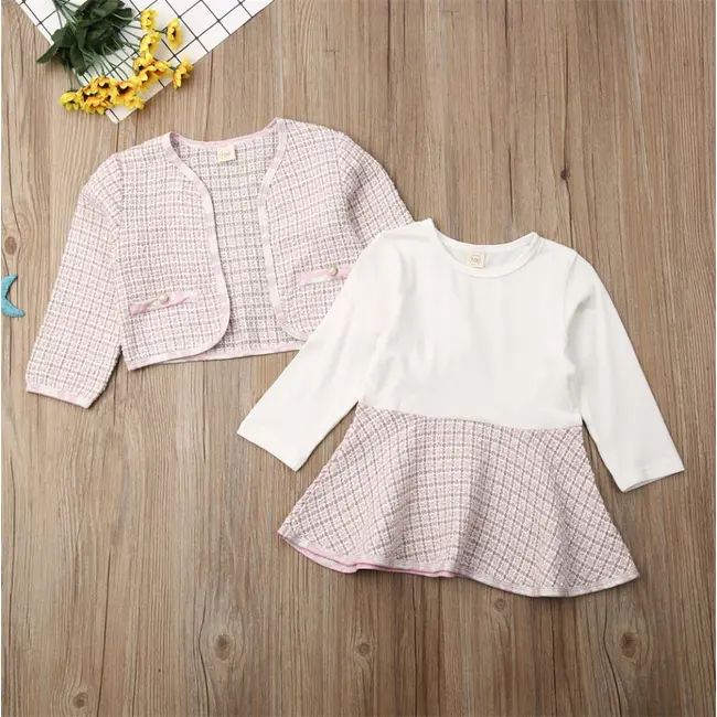 Set sacou cu rochita (Marime: 110, Culoare: Negru cu alb) JEM36set10