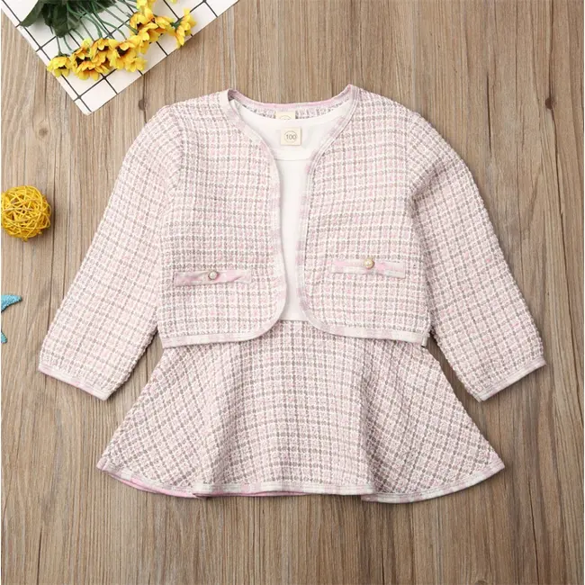 Set sacou cu rochita (Marime: 110, Culoare: Negru cu alb) JEM36set10
