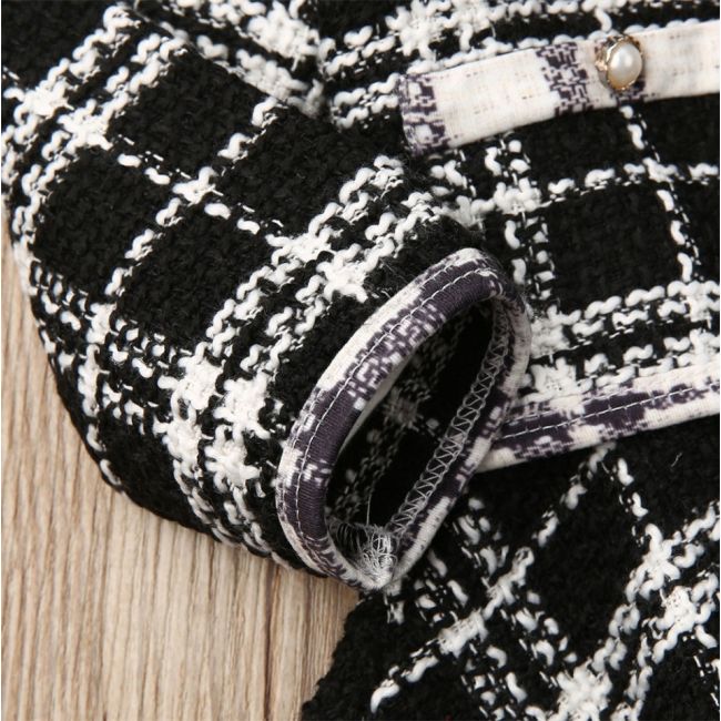 Set sacou cu rochita (Marime: 110, Culoare: Negru cu alb) JEM36set10