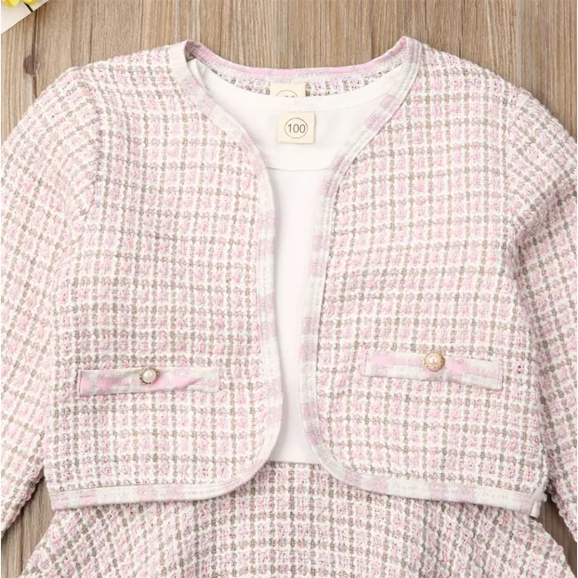 Set sacou cu rochita (Marime: 110, Culoare: Negru cu alb) JEM36set10