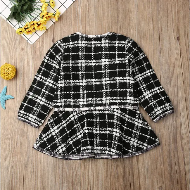 Set sacou cu rochita (Marime: 110, Culoare: Negru cu alb) JEM36set10