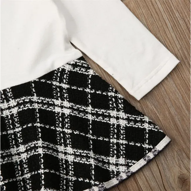 Set sacou cu rochita (Marime: 130, Culoare: Negru cu alb) JEM36set12