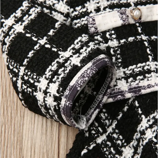 Set sacou cu rochita (Marime: 130, Culoare: Negru cu alb) JEM36set12