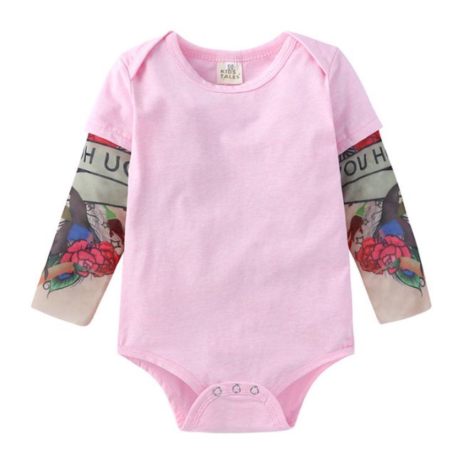 Body cu tatuaj (Culoare: Gri, Marime: 90) JEMdrl183