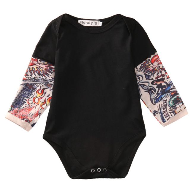 Body cu tatuaj (Culoare: Roz, Marime: 90) JEMdrl1177