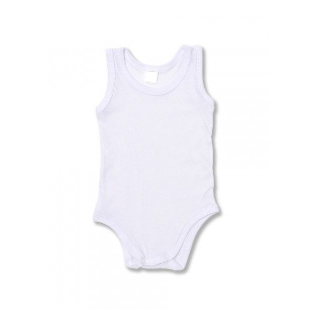 Set 3 body-uri din bumbac albe fara maneca - tip maieu (Marime: 3-6 Luni) JEM138lb2