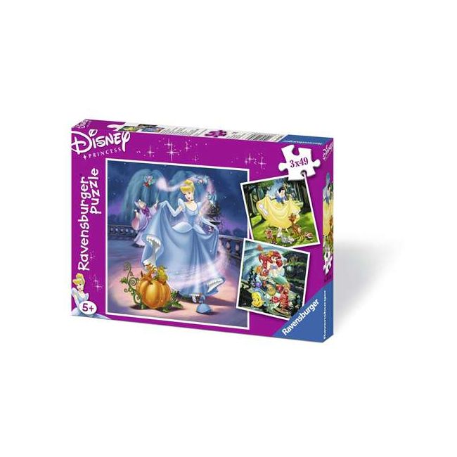 PUZZLE ALBA CA ZAPADA, CENUSAREASA SI ARIEL, 3x49 PIESE - ARTRVSPC09339