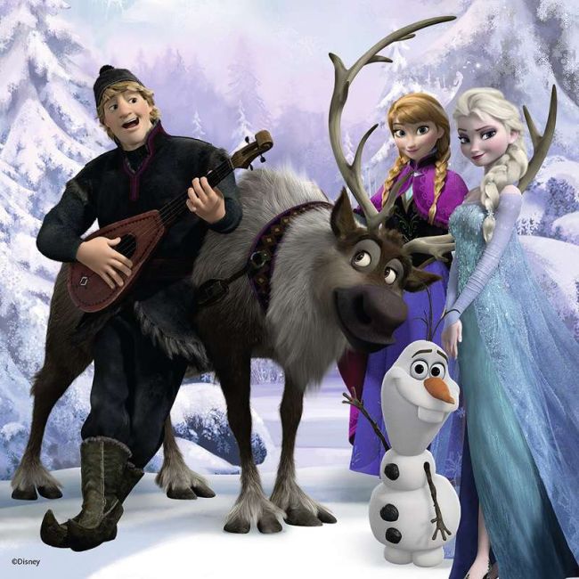 PUZZLE + JOC MEMORY FROZEN 3 BUC IN CUTIE 25/36/49 PIESE - ARTRVSPC22311