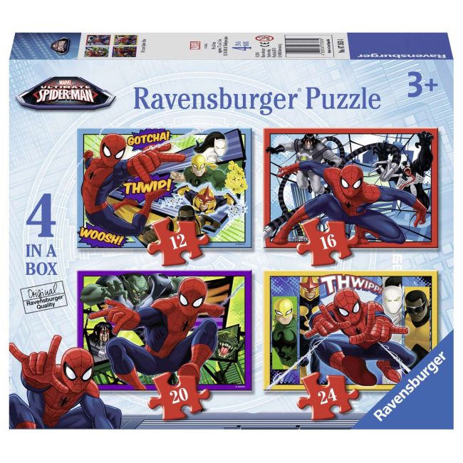 Puzzle Spiderman, 4 Buc In Cutie, 12/16/20/24 Piese - ARTRVSPC07363