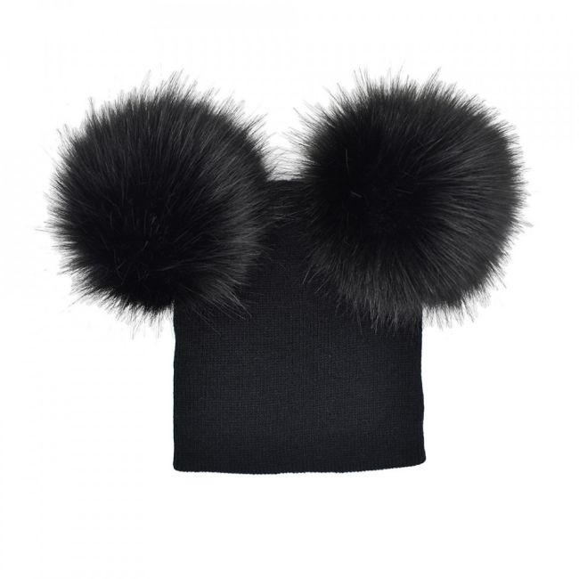 Caciulita cu pampoane (Culoare: Negru) JEMdrl298