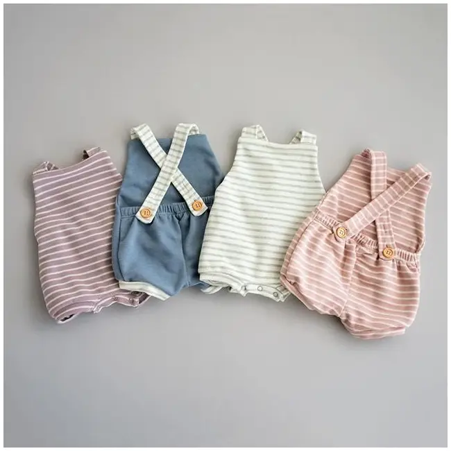 Salopeta cu dungi (Culoare: Alb, Marime: 110) JEMdrl1200