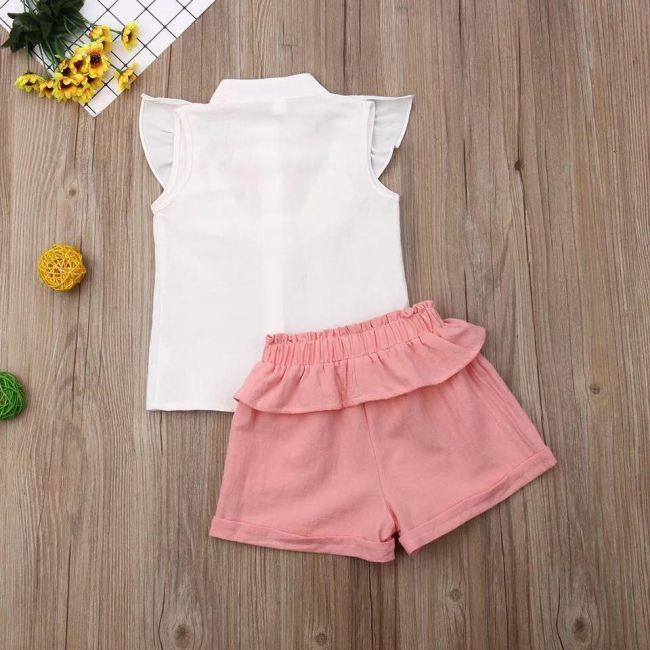 Set camasuta si pantaloni cu broderie (Culoare: Galben, Marime: 120) JEMdrl1213