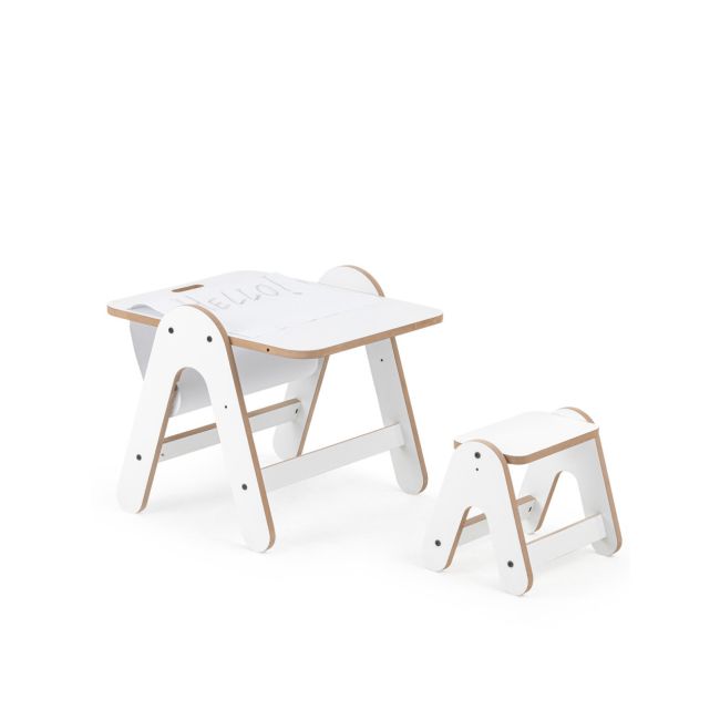 Masuta si tabla 2 in 1 cu scaunel Massam MDF MamaToyz JEMMtyz_massam3