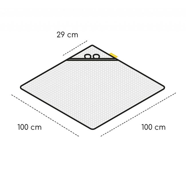 Prosop nou nascut Skumi, Skiddou, 100% bumbac, cu gluga cu urechiuse, albastru, 100x100cm JEMsk_2090123