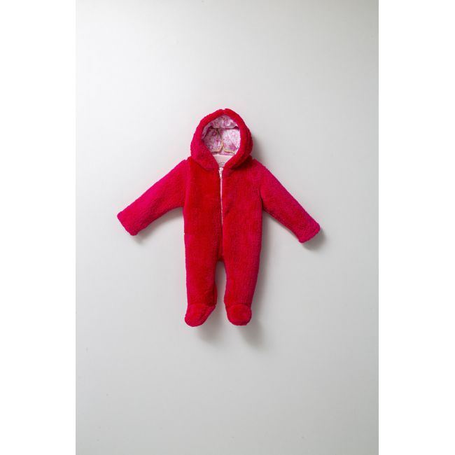 Salopeta plusata de iarna pentru bebelusi, Tongs, captusita cu fermoar, fucsia (Marime: 3-6 Luni) JEMtgs_3638_fucsia3