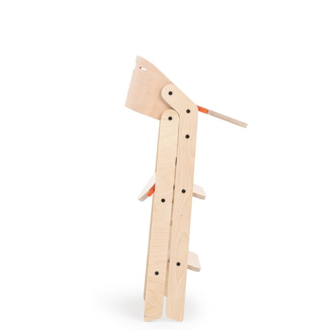 Scaun de masa multifunctional pentru bebelusi, MamaToyz, pliabil, cu masuta, transformabil, lemn, 6 luni - adolescent, natur JEMMtyz_muchair_nat