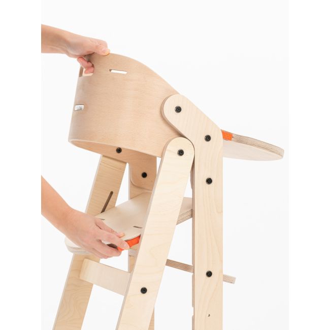 Scaun de masa multifunctional pentru bebelusi, MamaToyz, pliabil, cu masuta, transformabil, lemn, 6 luni - adolescent, verde JEMMtyz_muchair_verde