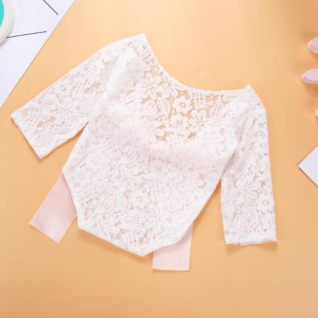 Set pentru poze - body plus bentita pentru nou nascut (Culoare: Alb) JEMdrl_setpoze2