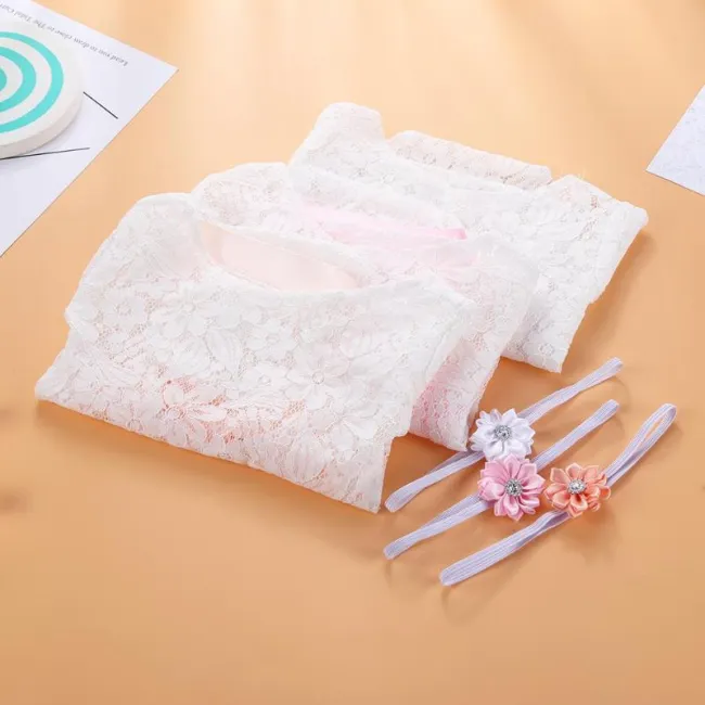 Set pentru poze - body plus bentita pentru nou nascut (Culoare: Somon) JEMdrl_setpoze3