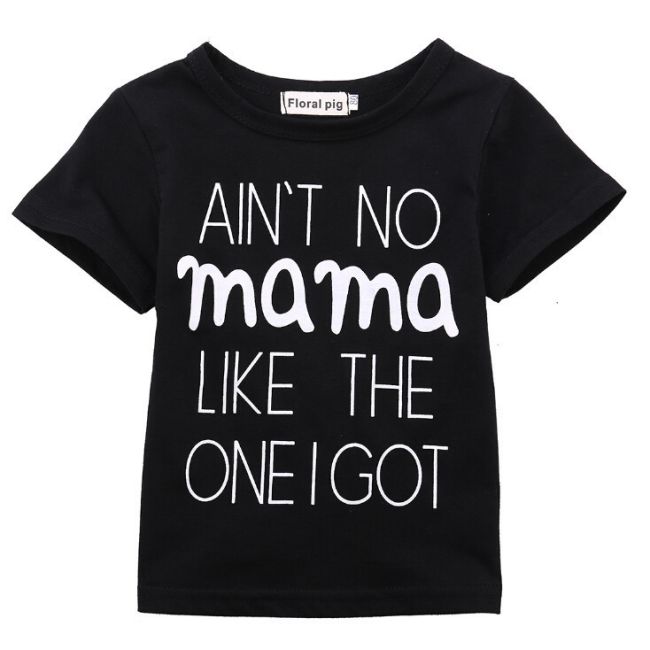 Tricou copii negru "Ain't No Mama" (Marime: 100) JEMdrl_trano2