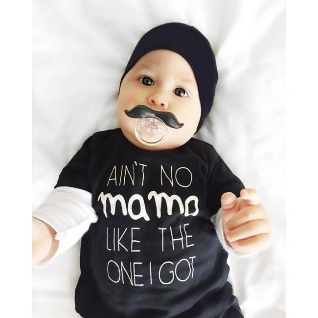 Tricou copii negru "Ain't No Mama" (Marime: 100) JEMdrl_trano2