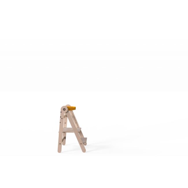 Turn de invatare-Learning Tower din lemn, pliabil MamaToyz, galben JEMMtyz_fold_bird