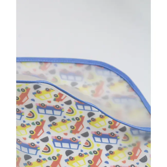 Baveta cu 2 fete si buzunar , BabyJem, 24x35 cm (Culoare: Bleu) JEMbj_8403