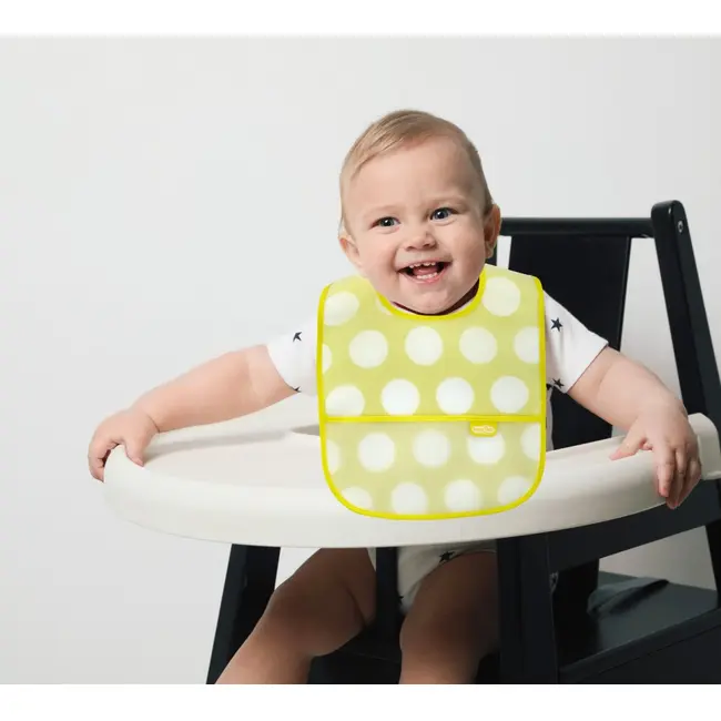 Baveta cu 2 fete si buzunar , BabyJem, 24x35 cm (Culoare: Bleu) JEMbj_8403