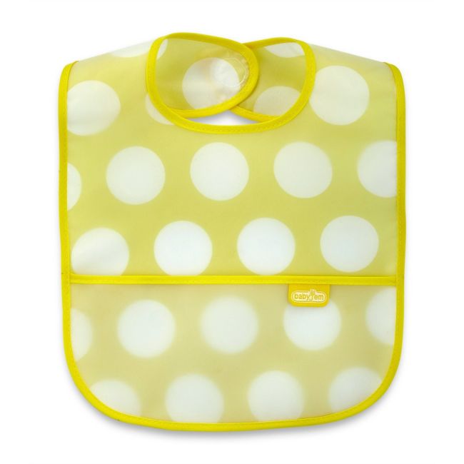 Baveta cu 2 fete si buzunar , BabyJem, 24x35 cm (Culoare: Bleu) JEMbj_8403