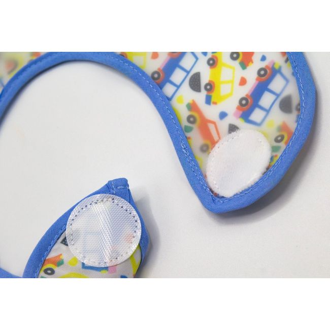 Baveta cu 2 fete si buzunar , BabyJem, 24x35 cm (Culoare: Bleu) JEMbj_8403