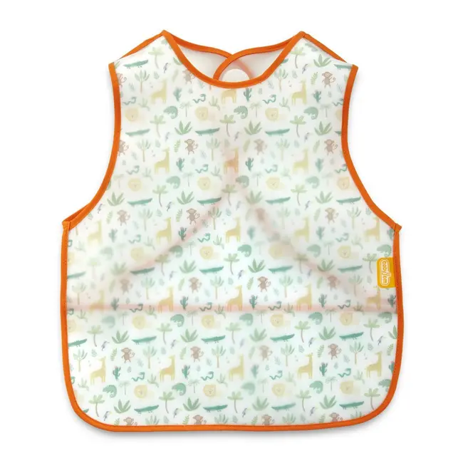 Baveta pentru copii, BabyJem, fara maneci, 32x37 cm (Culoare: Bleu) JEMbj_8393