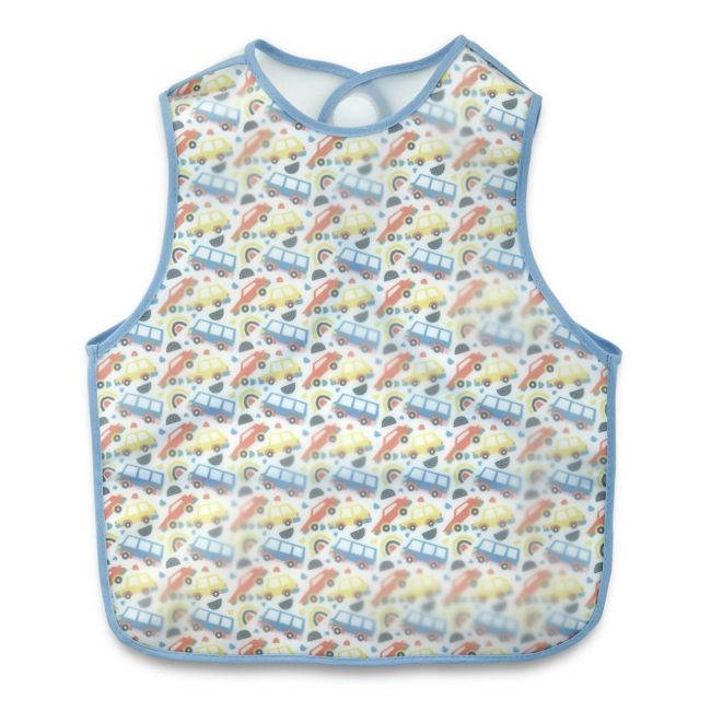 Baveta pentru copii, BabyJem, fara maneci, 32x37 cm (Culoare: Bleu) JEMbj_8393