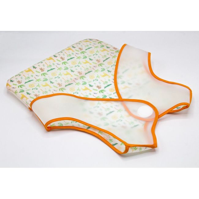 Baveta pentru copii, BabyJem, fara maneci, 32x37 cm (Culoare: Bleu) JEMbj_8393