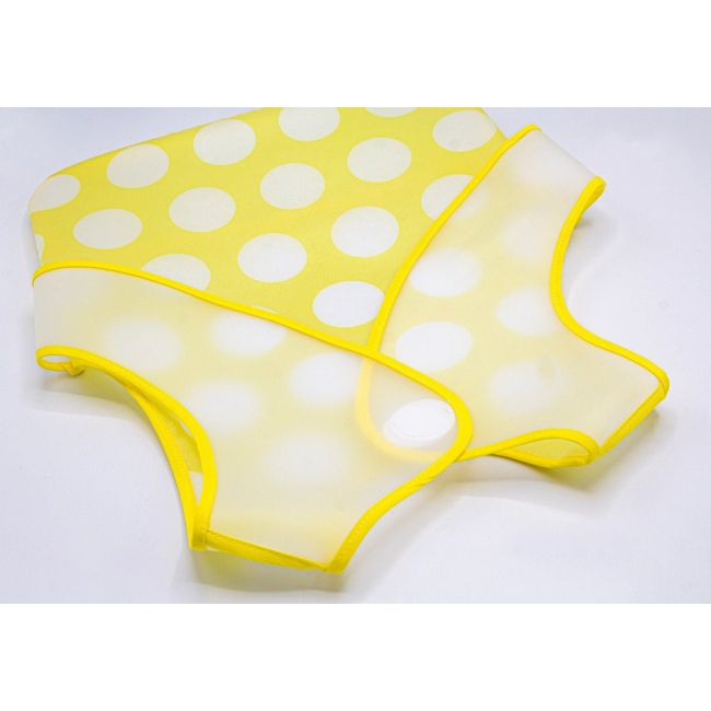 Baveta pentru copii, BabyJem, fara maneci, 32x37 cm (Culoare: Galben) JEMbj_8392
