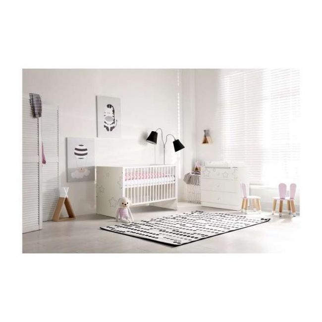Comoda copii de Infasat KLUPS Tino Stars Alb 00081929