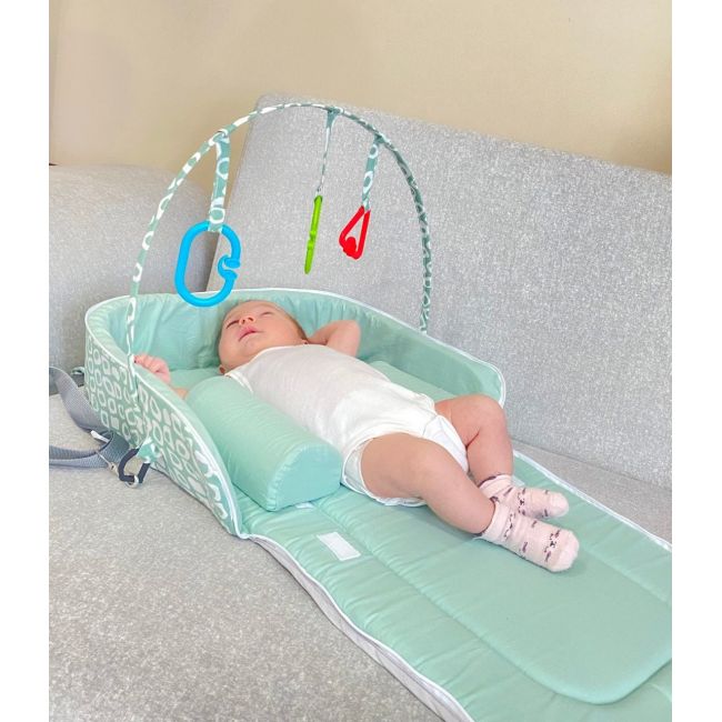 Geanta multifunctionala 3 in 1, BabyJem, 60x100 cm (Culoare: Roz) JEMbj_7713