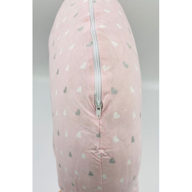 Perna pentru alaptat 2 in 1 Nursing Pillow Hearts, BabyJem (Culoare: Alb) JEMbj_082-17