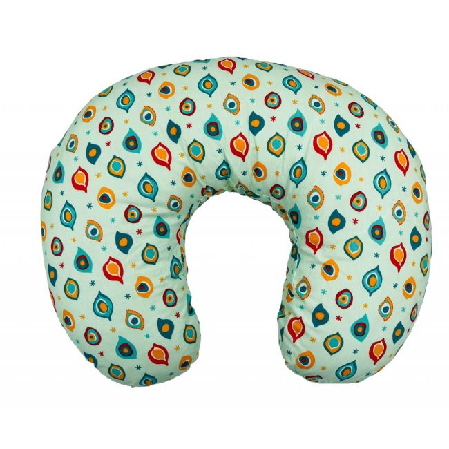 Perna pentru alaptat 2 in 1 Nursing Pillow Paun, BabyJem (Culoare: Albastru) JEMbj_0827