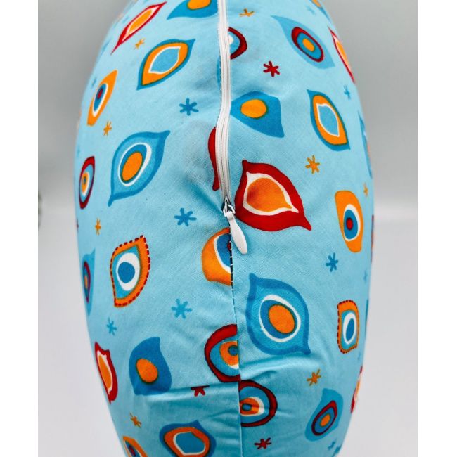 Perna pentru alaptat 2 in 1 Nursing Pillow Paun, BabyJem (Culoare: Albastru) JEMbj_0827