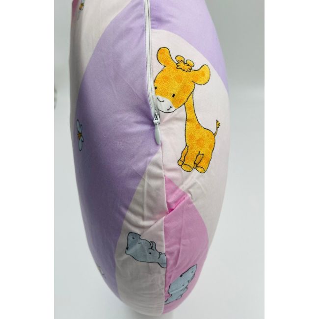 Perna pentru alaptat 2 in 1 Nursing Pillow Zoo, BabyJem (Culoare: Roz) JEMbj_082-18