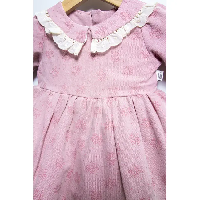 Rochita eleganta pentru fetite Elbise, Tongs baby, cu tulle si volane (Culoare: Roz, Marime: 24-36 luni) JEMtgs_382919