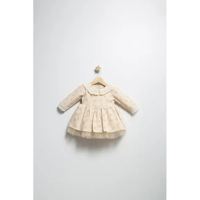 Rochita eleganta pentru fetite Elbise, Tongs baby, cu tulle si volane (Culoare: Roz, Marime: 24-36 luni) JEMtgs_382919